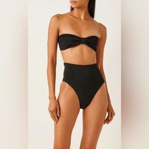 Hunza G Posey Nile Strapless Bikini, black, one size